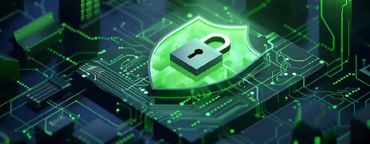 Abstract image representing layers of cybersecurity defense with the Cisco logo subtly integrated, alongside the Prime Technologies logo, emphasizing core cybersecurity operations skills.
