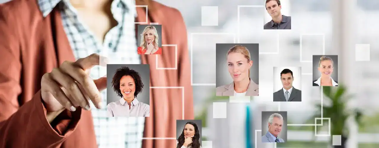 Abstract image representing HR technology with the ServiceNow logo subtly integrated, alongside the Prime Technologies logo, emphasizing ServiceNow HR implementation expertise.