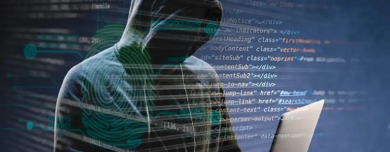 Abstract image representing cyber threats and security measures with the CompTIA logo subtly integrated, alongside the Prime Technologies logo, emphasizing core cybersecurity analyst skills.