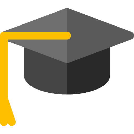 Graduation cap icon representing IT certification achievement.