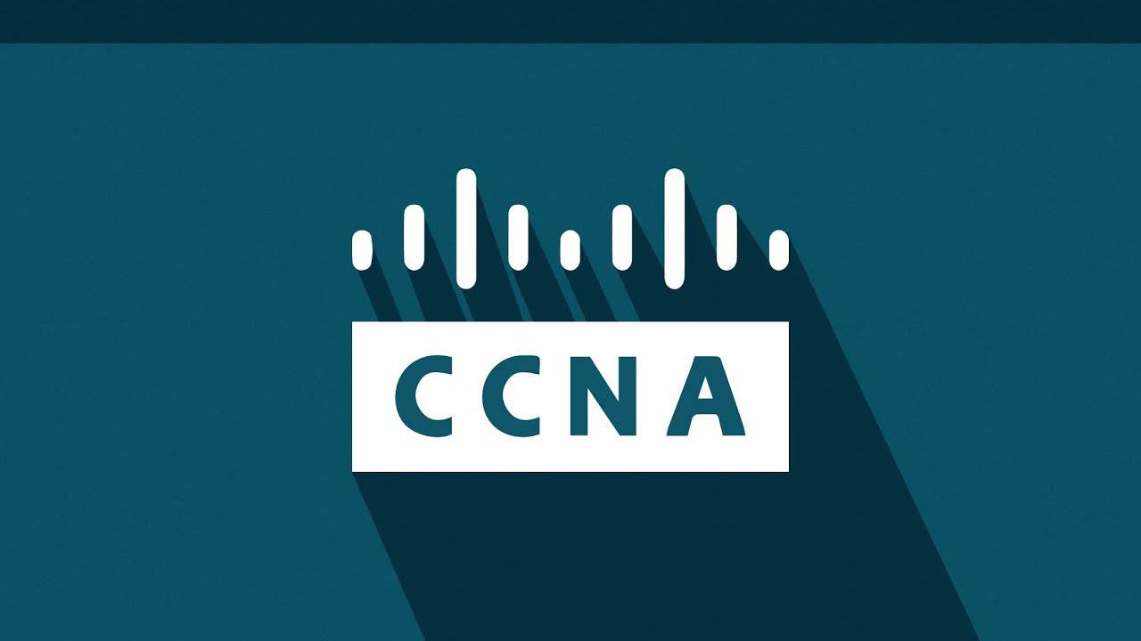 CCNA renewable certification badge with network graph design.