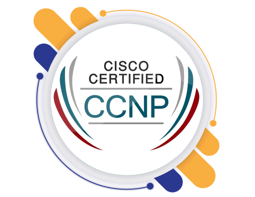 Cisco CCNP certified badge for networking professionals.