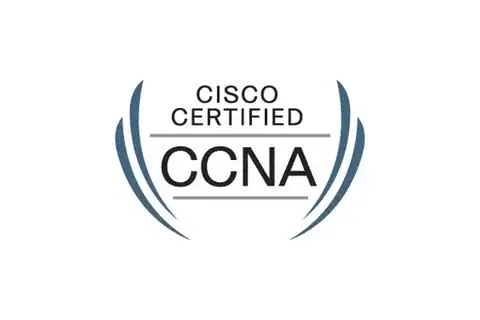 Cisco CCNA renewable certification logo for IT professionals.