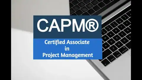 CAPM Renewable certification logo on a laptop keyboard background.