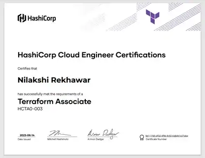 HashiCorp cloud engineer certification for Terraform renewable energy projects.
