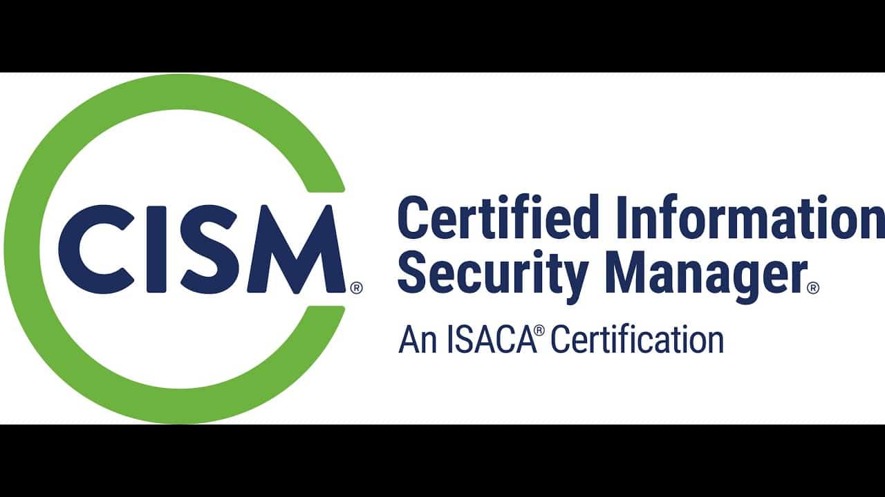 CISM renewable energy certification logo for IT security professionals.